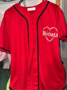 Karol G Red 'Bichota' Graphic Baseball Jersey